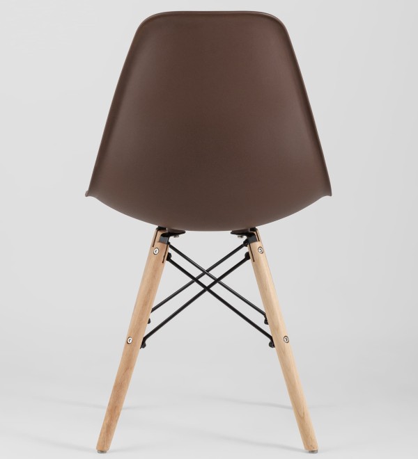 Стул Eames Style DSW коричневый (разборный каркас)