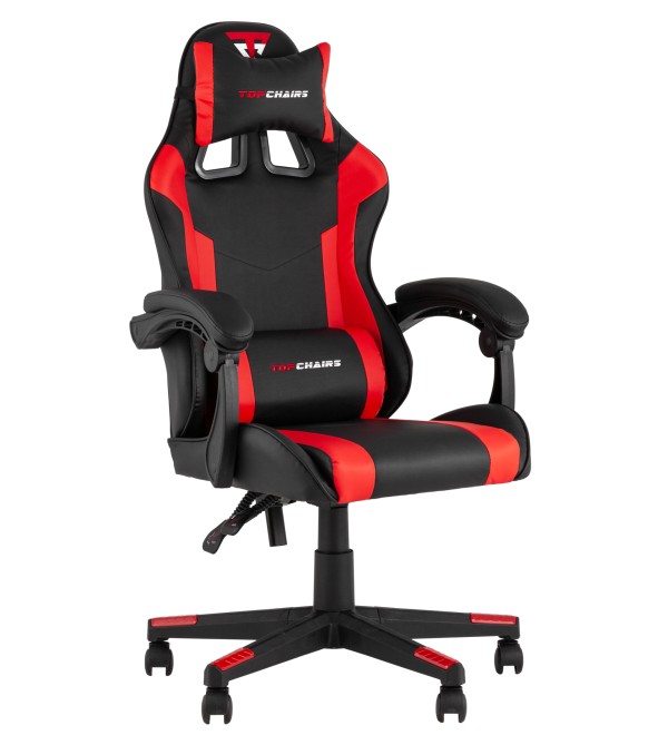 Кресло спортивное TopChairs Commander черно-красный
