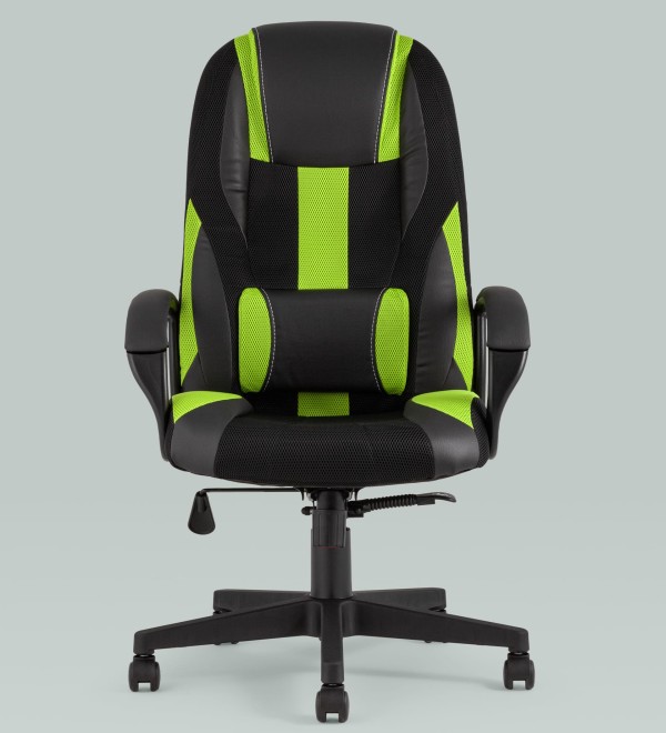 Кресло игровое TopChairs ST-CYBER 9 черный/зеленый