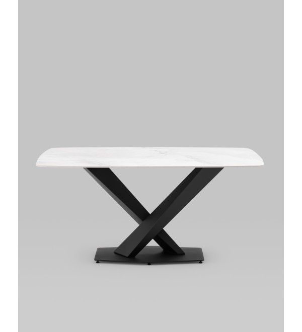 Стол обеденный Belle 160х90 белый мрамор