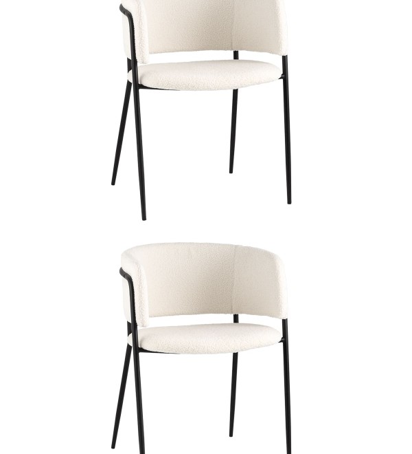 Стул Нэлли ткань букле белый 2 шт.