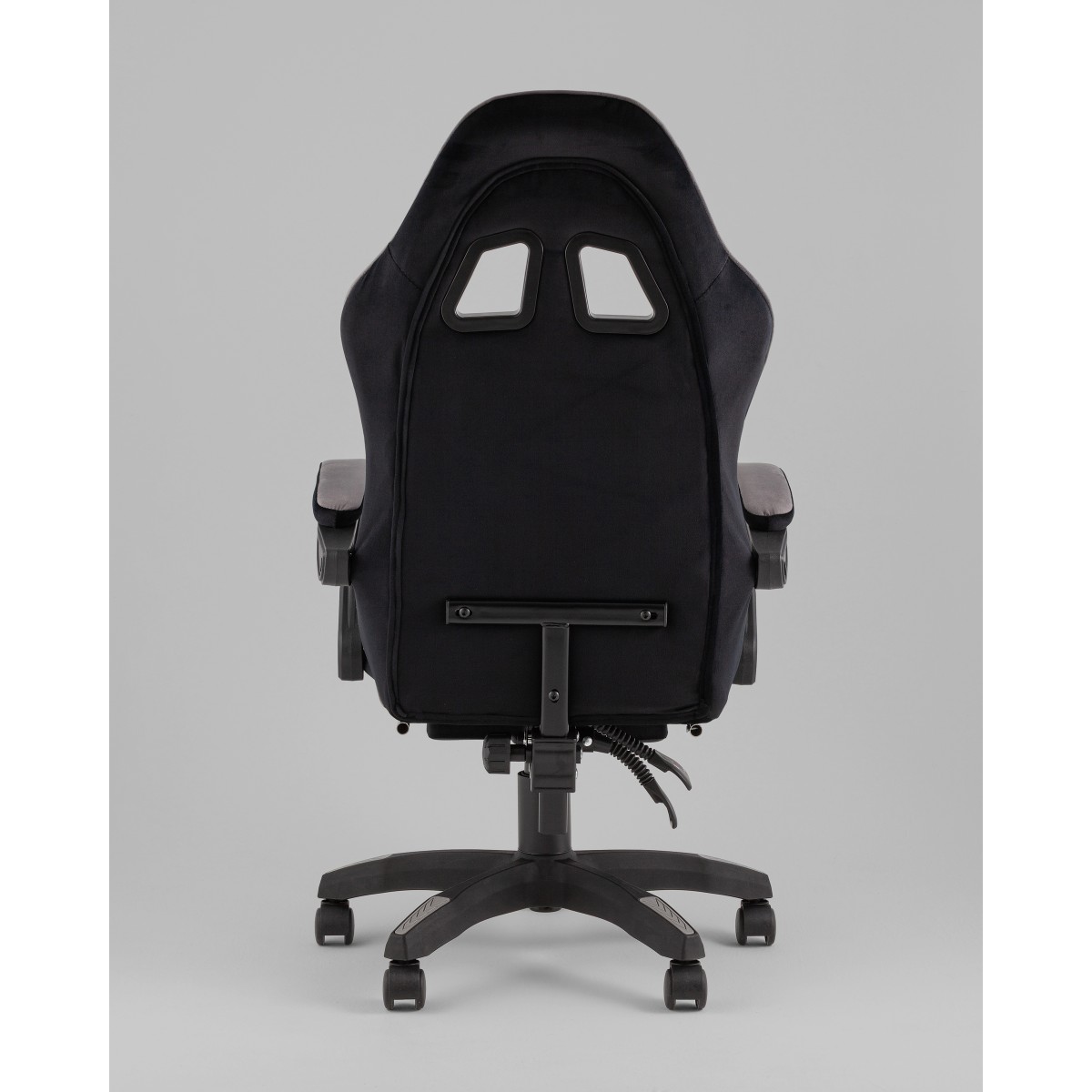 Кресло спортивное TopChairs MG-7019 велюр черно-серый