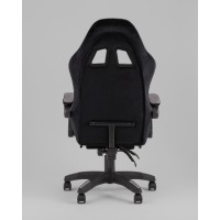 Кресло спортивное TopChairs MG-7019 велюр черно-серый