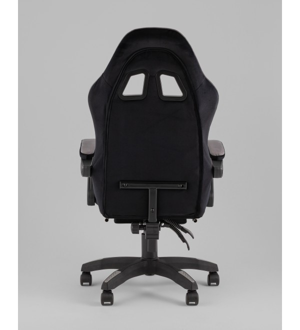 Кресло спортивное TopChairs MG-7019 велюр черно-серый