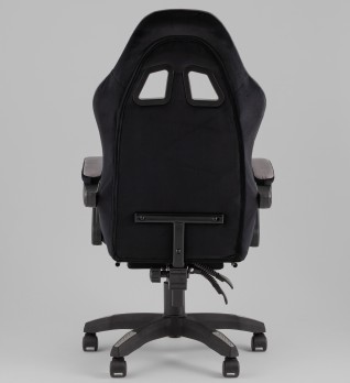 Кресло спортивное TopChairs MG-7019 велюр черно-серый