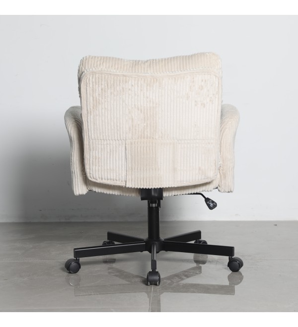 Кресло офисное TopChairs 6187 с откидными подлокотниками кремовый