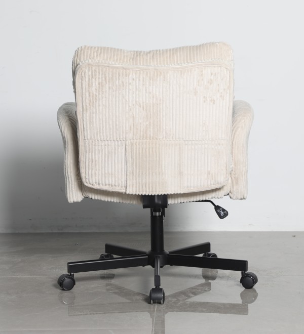 Кресло офисное TopChairs 6187 с откидными подлокотниками кремовый