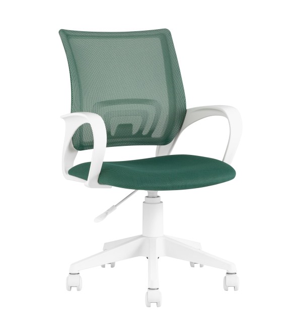 Кресло офисное TopChairs ST-BASIC-W зеленый крестовина пластик белый