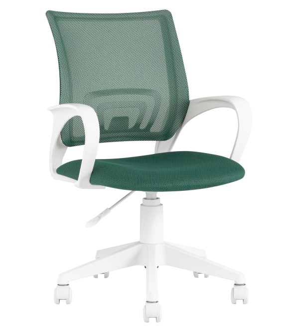 Кресло офисное TopChairs ST-BASIC-W зеленый крестовина пластик белый
