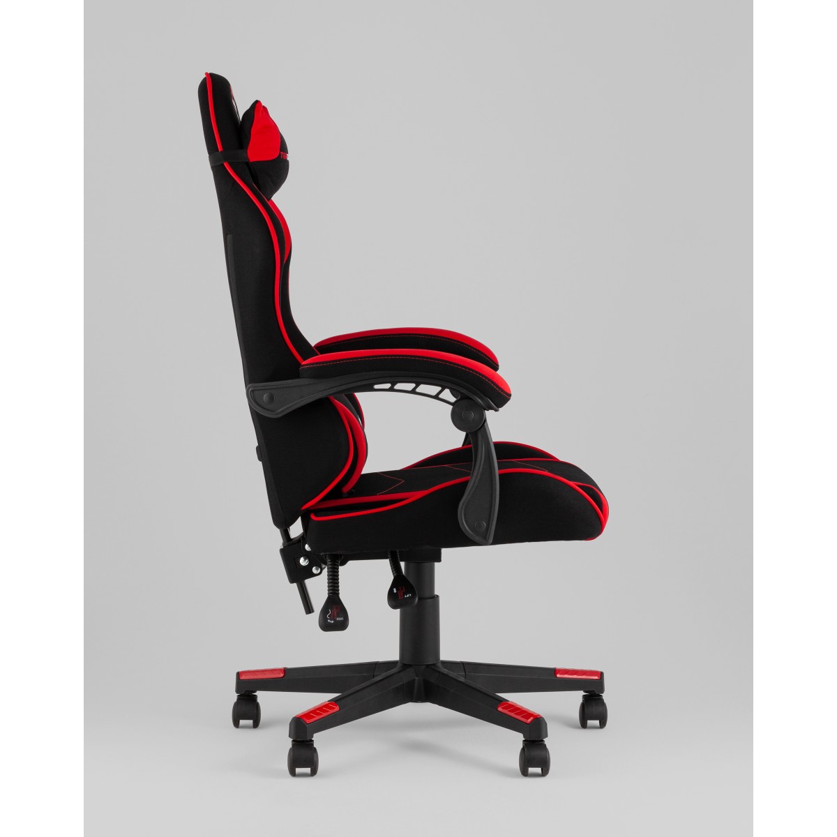 Кресло спортивное TopChairs Shadow ткань черно-красный