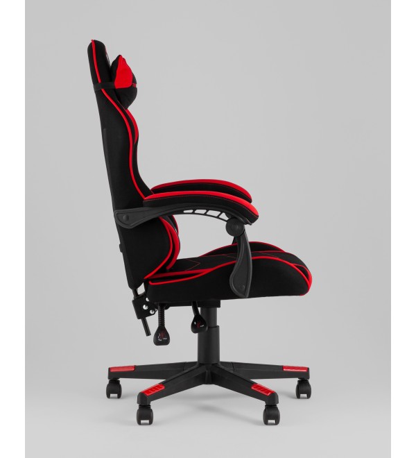 Кресло спортивное TopChairs Shadow ткань черно-красный