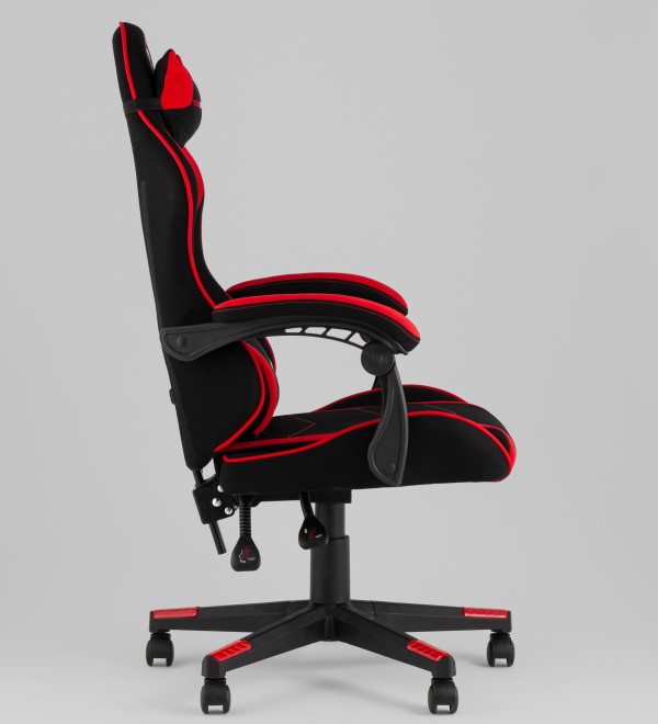 Кресло спортивное TopChairs Shadow ткань черно-красный