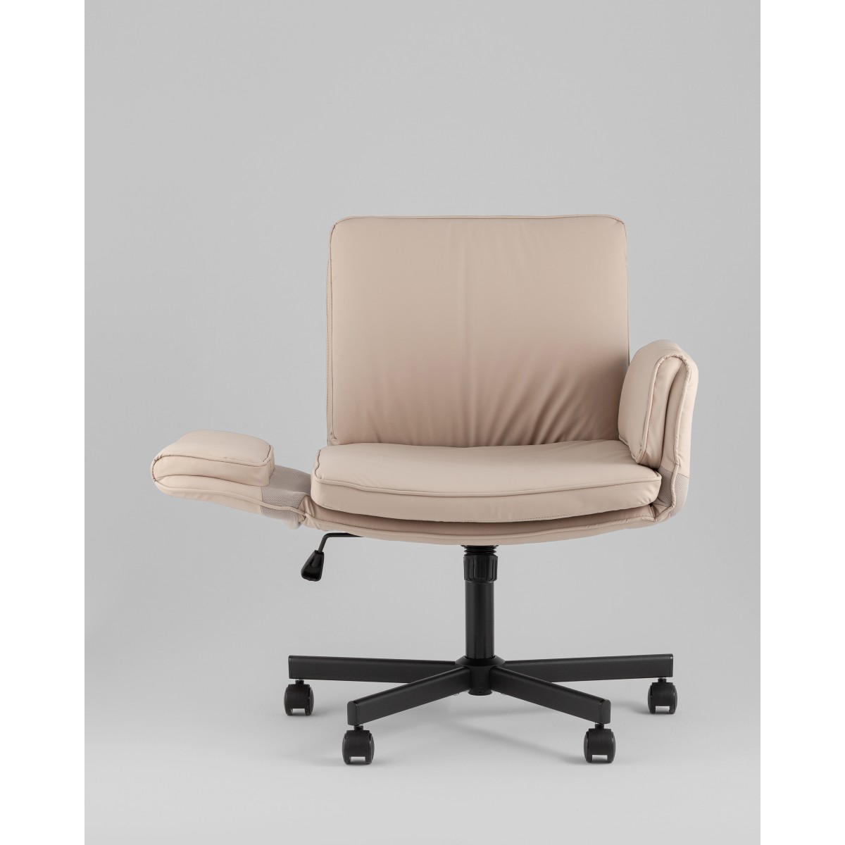 Кресло офисное TopChairs Foldo с откидными подлокотниками бежевое