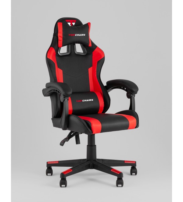 Кресло спортивное TopChairs Commander черно-красный
