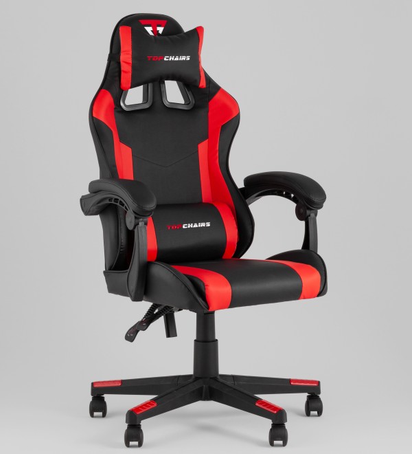 Кресло спортивное TopChairs Commander черно-красный