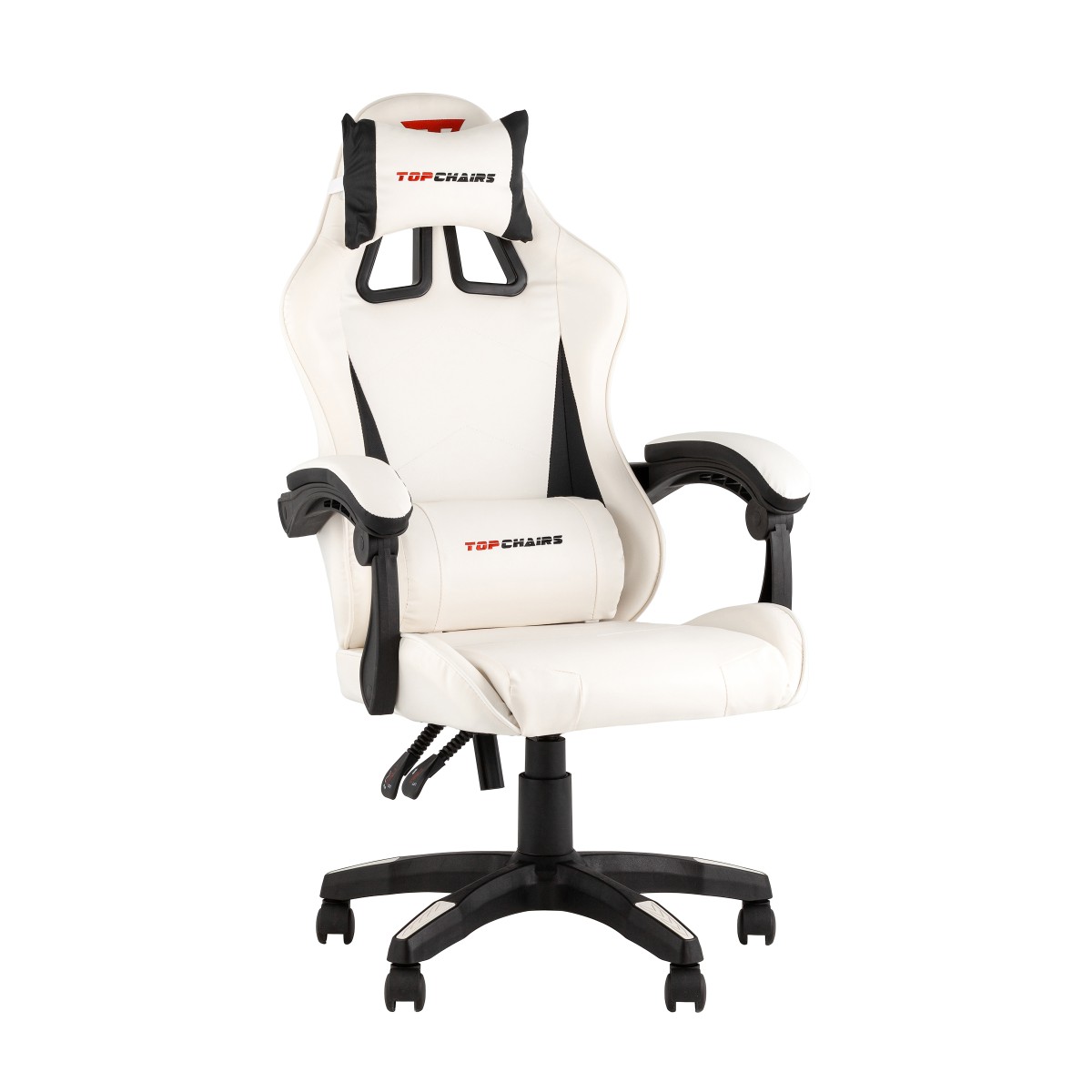 Кресло спортивное TopChairs Phantom бело-черный