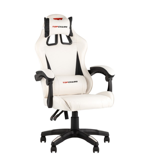 Кресло спортивное TopChairs Phantom бело-черный