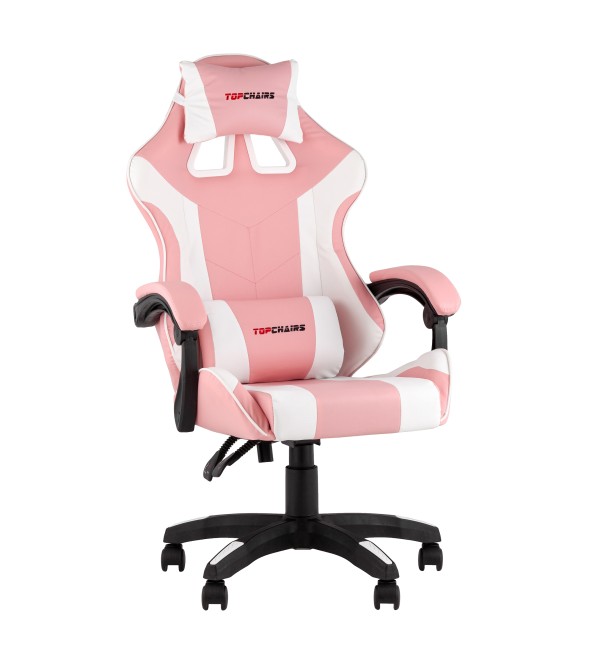Кресло спортивное TopChairs MG-7035 розово-белый