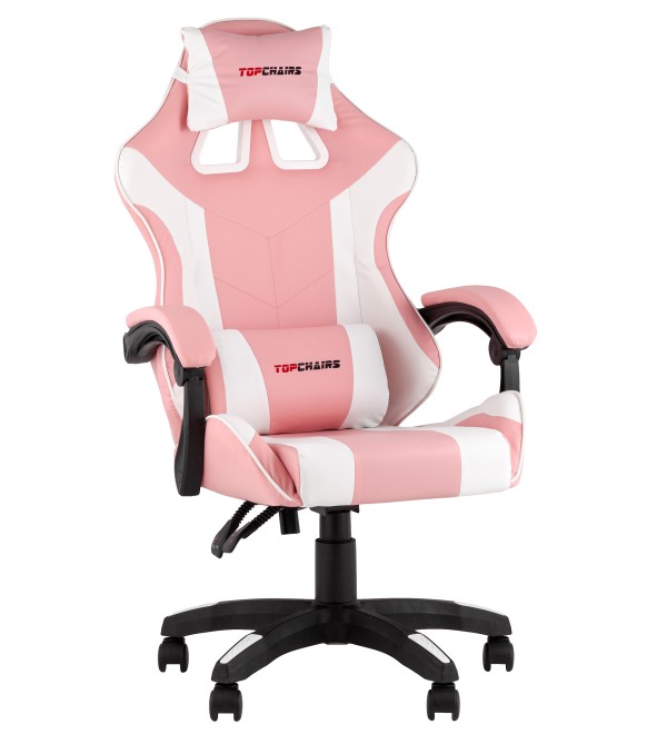 Кресло спортивное TopChairs MG-7035 розово-белый