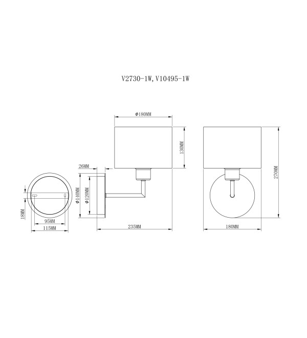 Бра Moderli V10495-1W Room