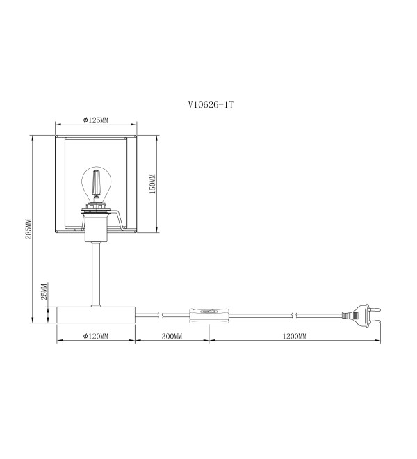 Лампа настольная Moderli V10626-1T Room