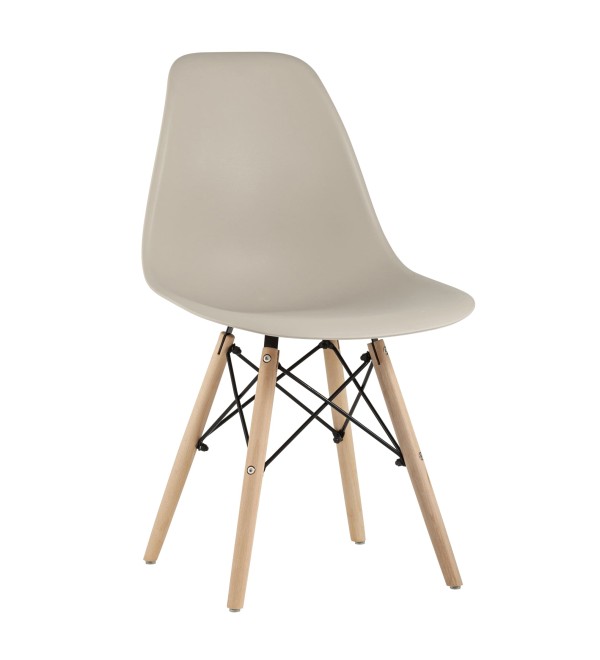 Стул Eames Style DSW бежевый (разборный каркас)