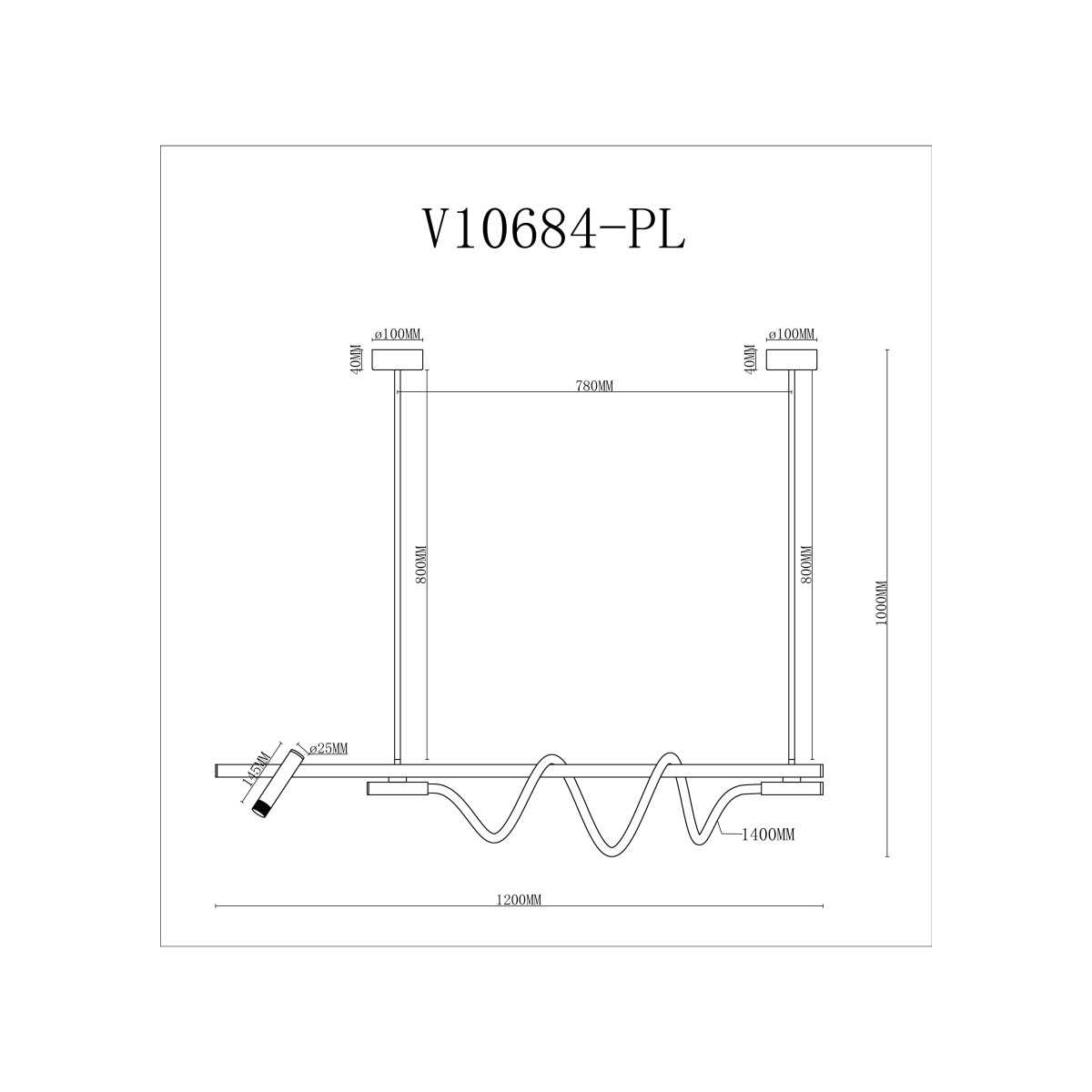Светильник подвесной светодиодный Moderli V10684-PL True
