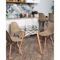 Стол Eames DSW NEW D80 стеклянный