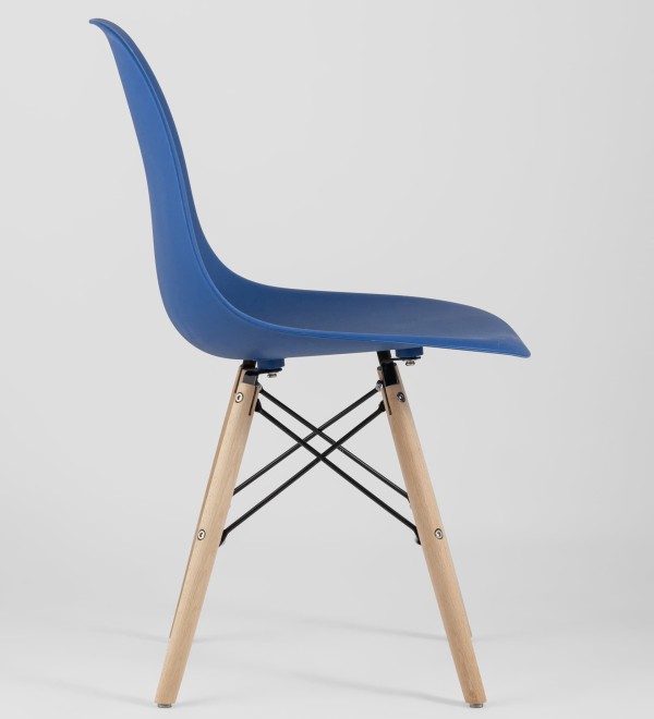 Стул Eames Style DSW синий x4 (разборный каркас)