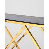 Консоль ИНСИГНИЯ 115*30 золото стекло smoke