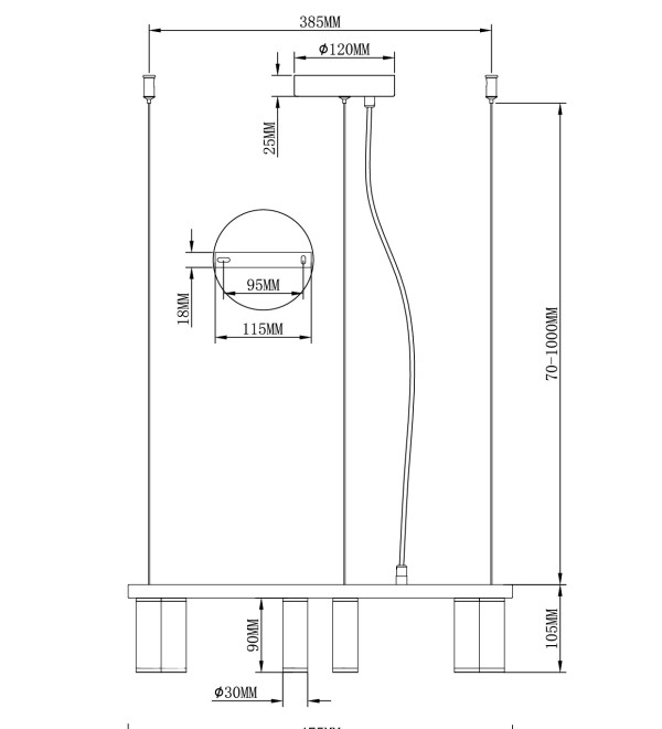 Люстра подвесная Moderli V11787-6P Sofina