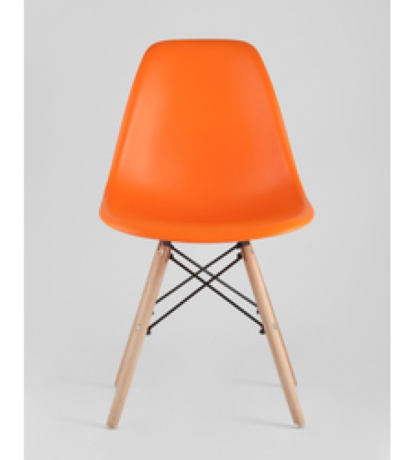 Стул Eames Style DSW оранжевый (разборный каркас)