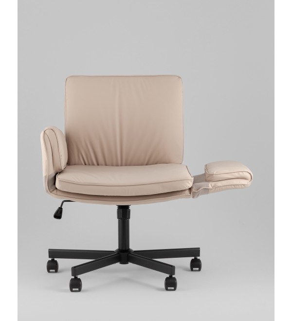 Кресло офисное TopChairs Foldo с откидными подлокотниками бежевое