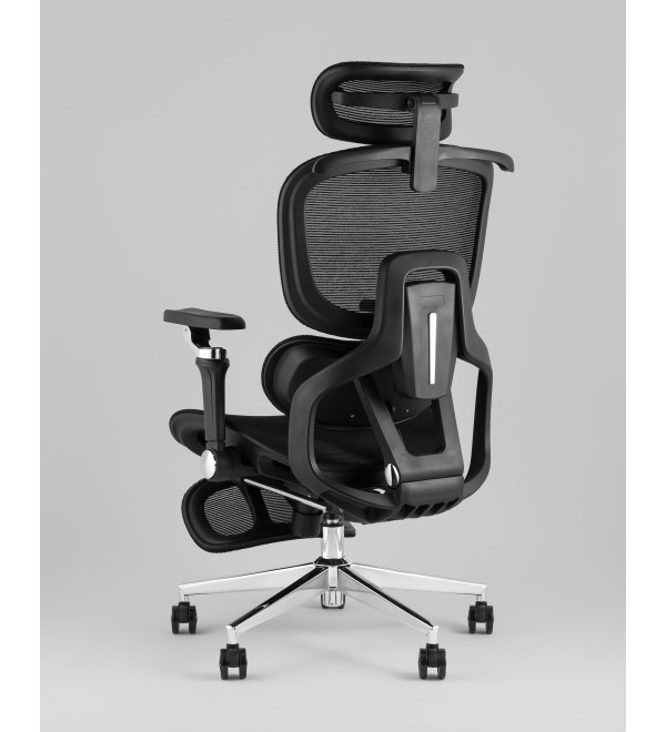 Кресло офисное TopChairs Prodigy с оттоманкой черный