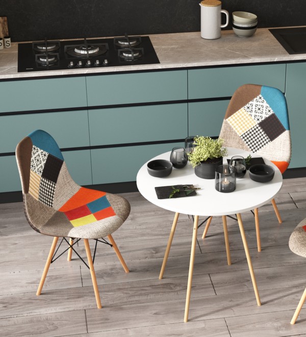 Стул Eames DSW пэчворк