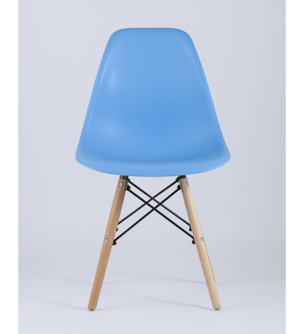 Стул Eames Style DSW голубой x4 (разборный каркас)