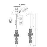Светильник подвесной светодиодный Moderli V11630-PL Кластер