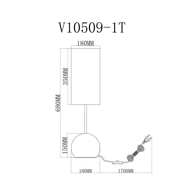 Лампа настольная Moderli V11589-1T Flint