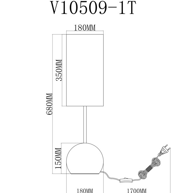 Лампа настольная Moderli V11589-1T Flint