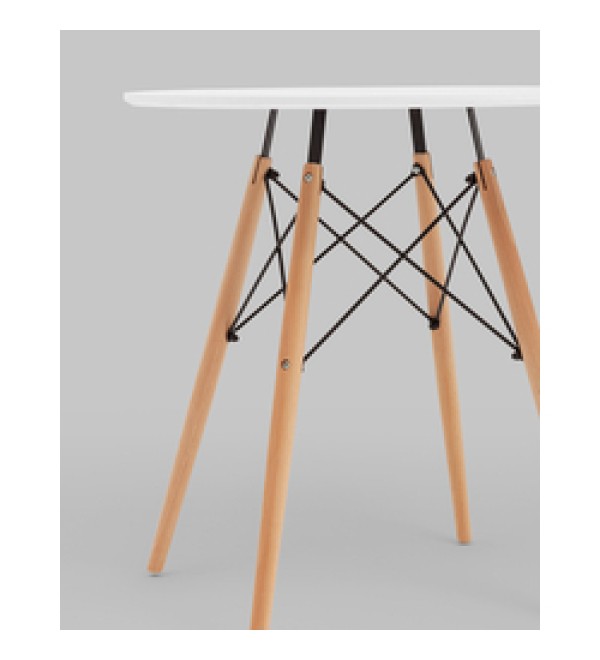 Стол круглый Eames DSW NEW D70 белый