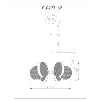 Люстра на штанге Moderli V10427-6P Bari