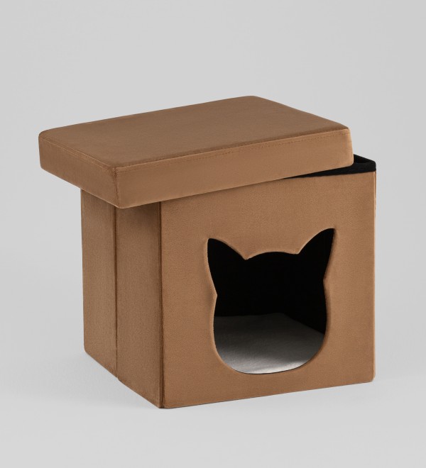 Пуф складной с ящиком Store Pet коричневый