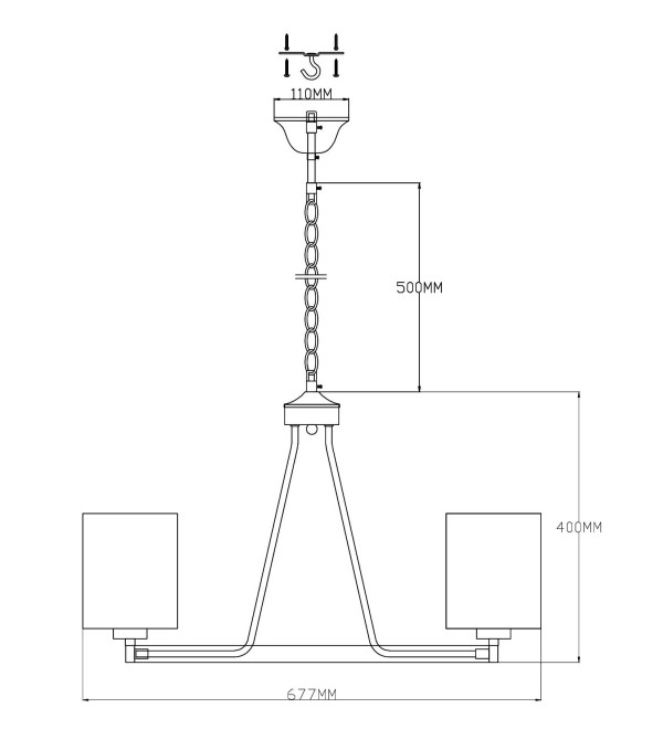 Люстра подвесная Moderli V2682-6P Viola