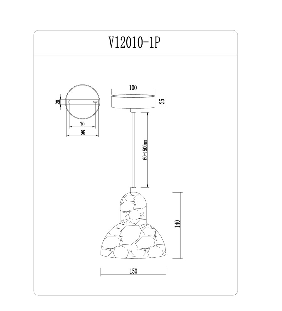 Светильник подвесной Moderli V12010-1P Гранья