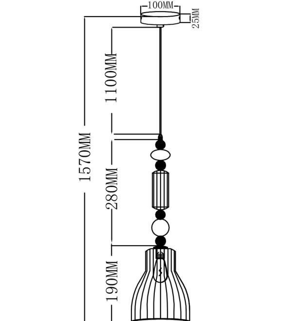 Светильник подвесной Moderli V10904-P Charm