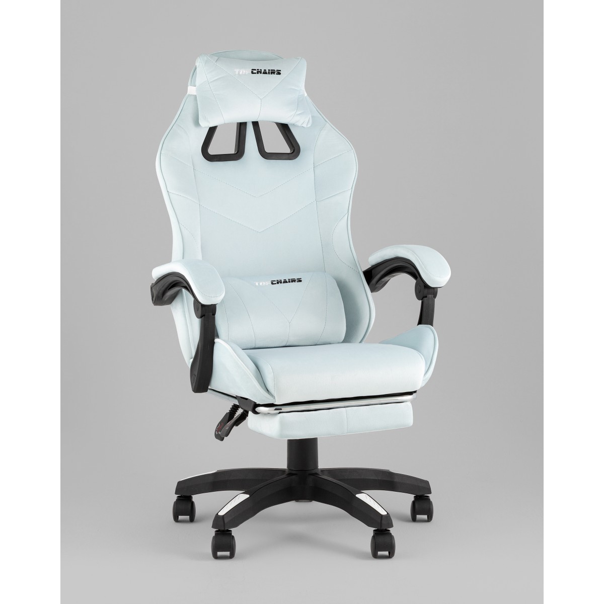 Кресло спортивное TopChairs MG-7019 велюр светло-голубой