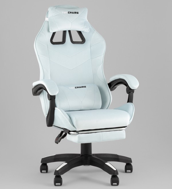Кресло спортивное TopChairs MG-7019 велюр светло-голубой