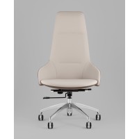 Кресло руководителя TopChairs Soulo светло-серый, коричневый