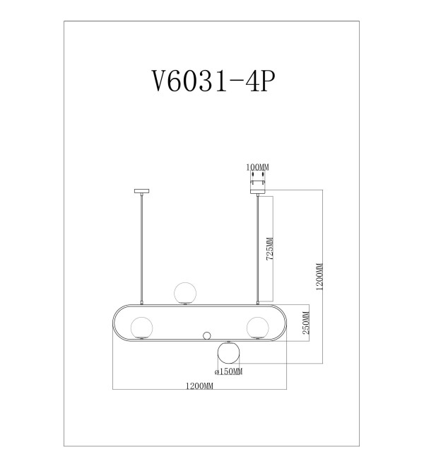 Подвесной светильник Moderli V6031-4P Krona