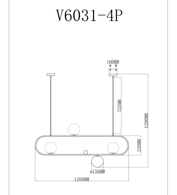 Подвесной светильник Moderli V6031-4P Krona